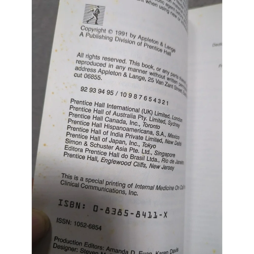 Medicine on Call by Haist, Robbins, Gomella 1991 Pocket‎ Paperback